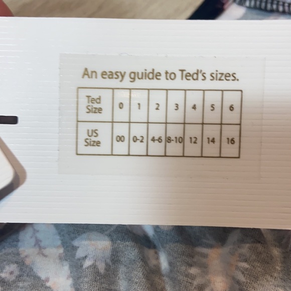 TED BAKER Dracena Square Neck Printed Mini Dress in Black. Ted:  4  US: 10- 12 - Picture 7 of 8